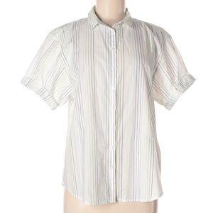 Striped Short Sleeve Gap Button-Down Shirt
